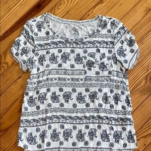 Hollister Elephant Print Shirt